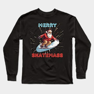 Cool Santa Skating Santa Claus - Skateboard For Xmas - shirt Long Sleeve T-Shirt